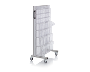  Rack para caixas transparentes basculantes