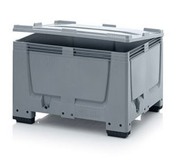 Contentores de plástico com tampa acoplada