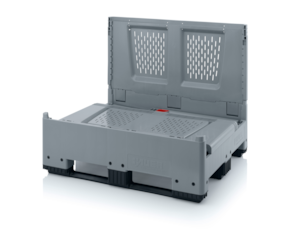 Contentores de plástico rebatíveis perfurados / ventilados
