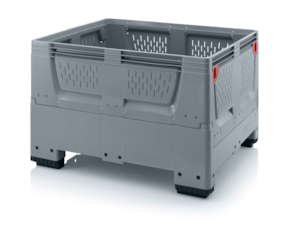 Collapsible big boxes with ventilation slits