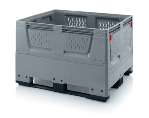 Collapsible big boxes with ventilation slits