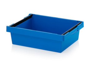 Reusable containers with stacking frame