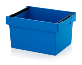 Reusable containers with stacking frame