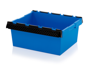 Reusable containers with stacking frame