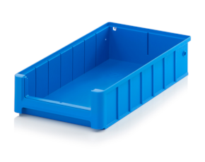 Rack boxes and material flow boxes