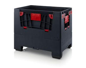 Foldable ESD big boxes with 4 opening flaps