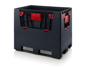 Foldable ESD big boxes with 4 opening flaps