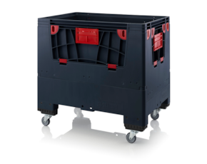 Foldable ESD big boxes with 4 opening flaps