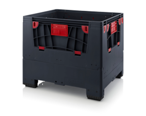 Foldable ESD big boxes with 4 opening flaps