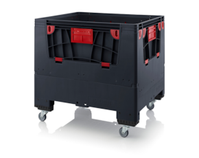 Foldable ESD big boxes with 4 opening flaps