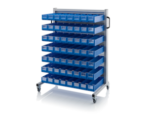 System trolleys for rack boxes