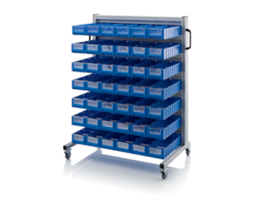 System trolleys for rack boxes