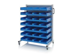 System trolleys for rack boxes