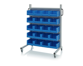 System trolleys for rack boxes