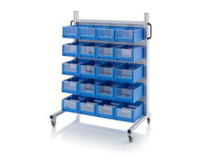 System trolleys for rack boxes