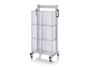 System trolleys for tipping boxes