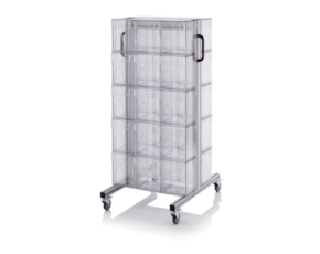System trolleys for tipping boxes