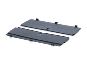 ESD hinged lid for foldable boxes