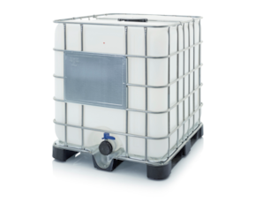 IBC containers with plastic pallet