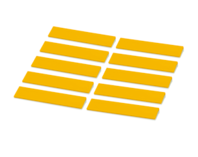 Set of 10 labels signal red