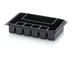 Deep-drawn insert 6 compartments