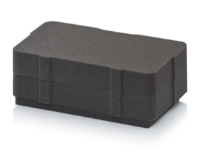 Cubed foam pad suitable for protective cases