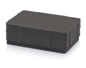 Cubed foam pad suitable for protective cases