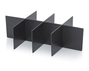 Partitions suitable for protective cases with all-round padding