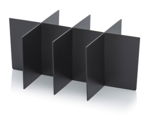 Partitions suitable for protective cases with all-round padding