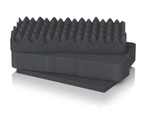 Grooved foam padding Protective case