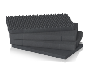 Grooved foam padding Protective case