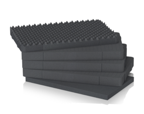 Grooved foam padding Protective case