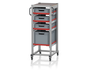 System trolleys for Euro containers 60 x 40 Height 134 cm