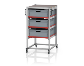 System trolleys for Euro containers 80 x 60 Height 134 cm