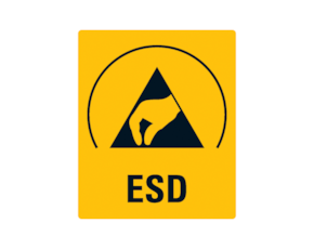 Adhesive label “ESD”