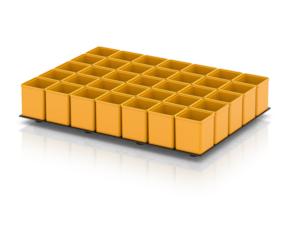 Insertable bin inserts for Euro containers 40 × 30 cm