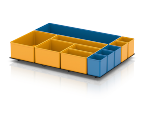 Insertable bin inserts for Euro containers 40 × 30 cm