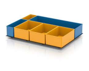 Insertable bin inserts for Euro containers 40 × 30 cm