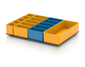 Insertable bin inserts for Euro containers 40 × 30 cm