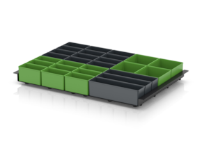 Insertable bin inserts for Euro containers 60 × 40 cm