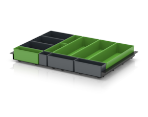 Insertable bin inserts for Euro containers 60 × 40 cm