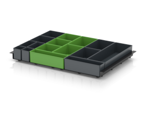 Insertable bin inserts for Euro containers 60 × 40 cm