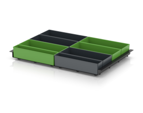 Insertable bin inserts for Euro containers 60 × 40 cm