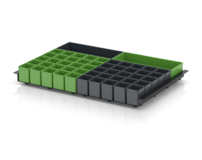 Insertable bin inserts for Euro containers 60 × 40 cm