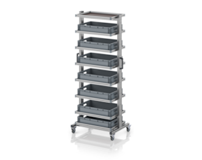 System trolley for Euro containers 60 × 40 × 200 cm, without drawer