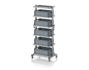 System trolley for Euro containers 60 × 40 × 200 cm, without drawer