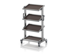 System trolley for Euro containers 60 × 40 × 134 cm, inclinable