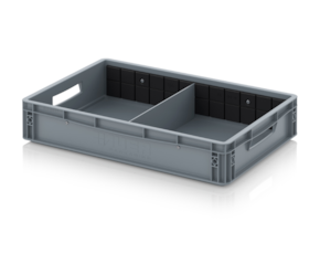 Euro containers with traverse dividers