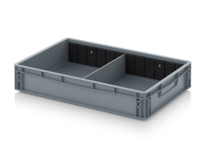 Euro containers with traverse dividers
