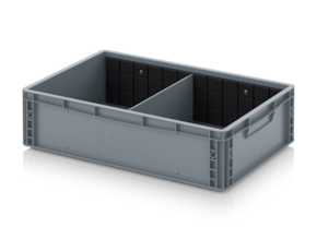 Euro containers with traverse dividers